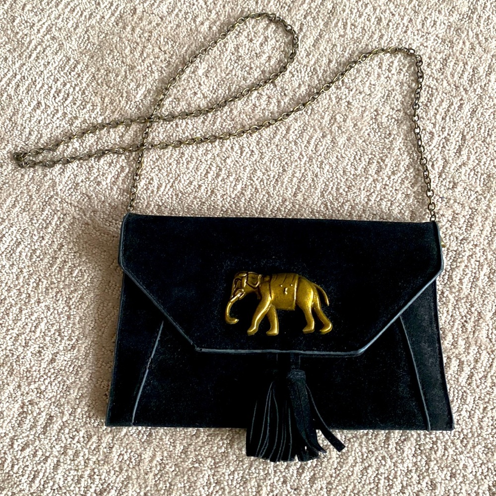 Black Suede Crossbody/Clutch